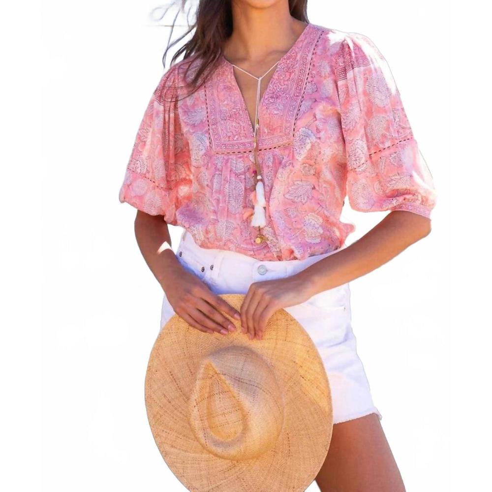NEW BELL women's katie top in peach